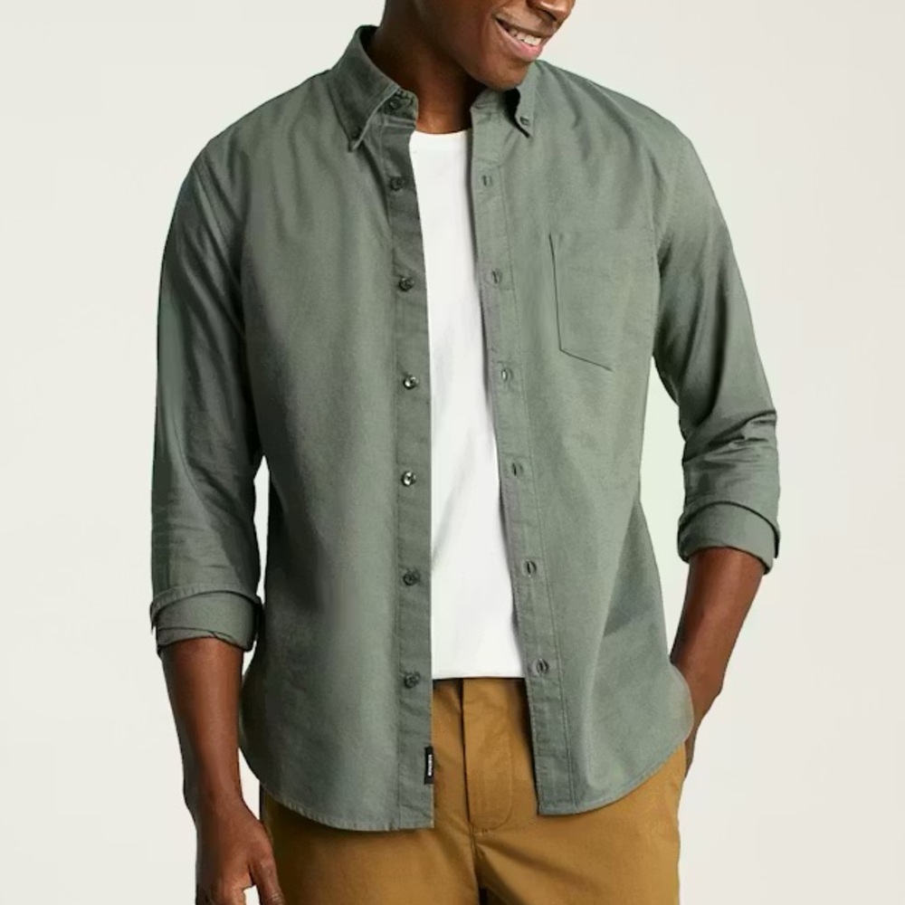 Bonobos Everyday Oxford Shirt Olive Slim Fit Large